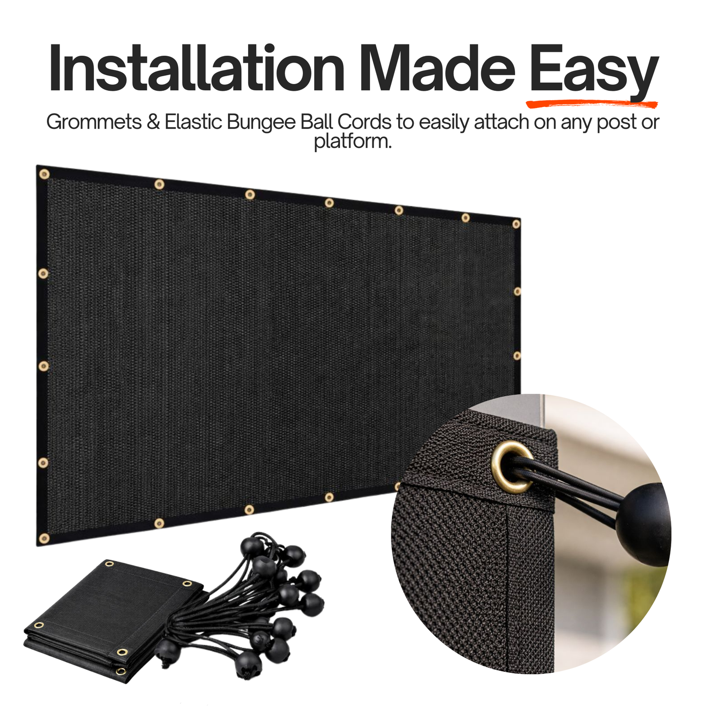 Mantente fresco en cualquier lugar 🌞 Tela de sombra con bloqueo UV del 90% – Malla parasol resistente con ojales para patio, jardín, camping y pérgola