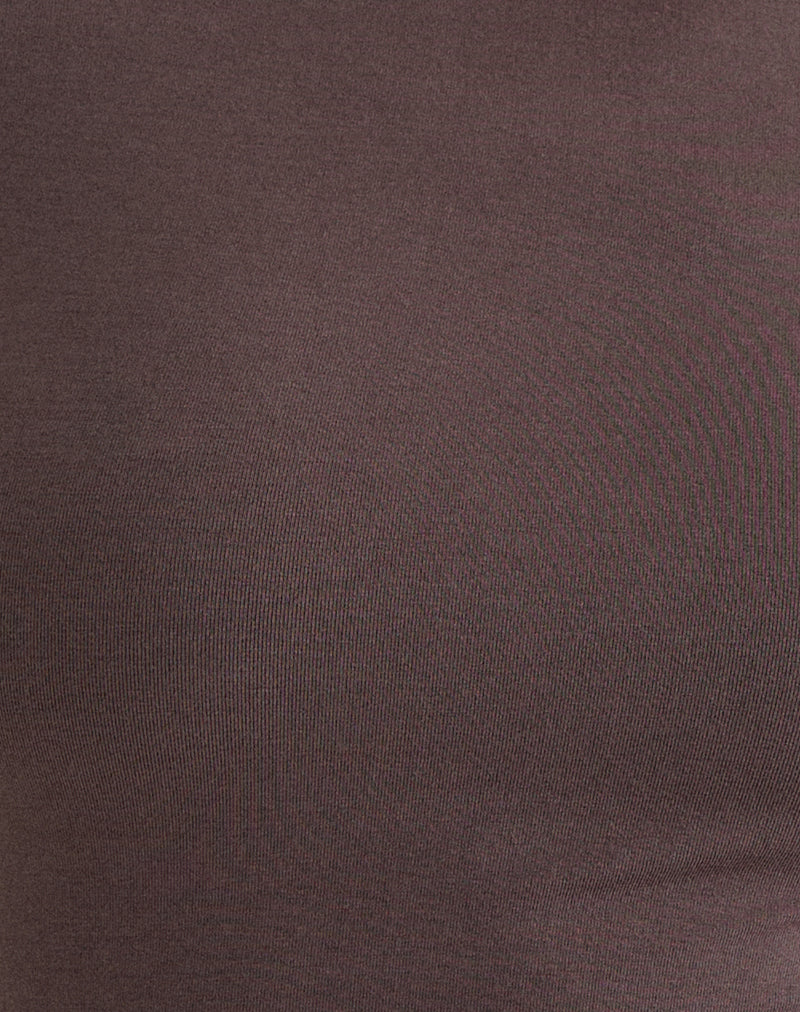 Anco V Neck Top in Peppercorn