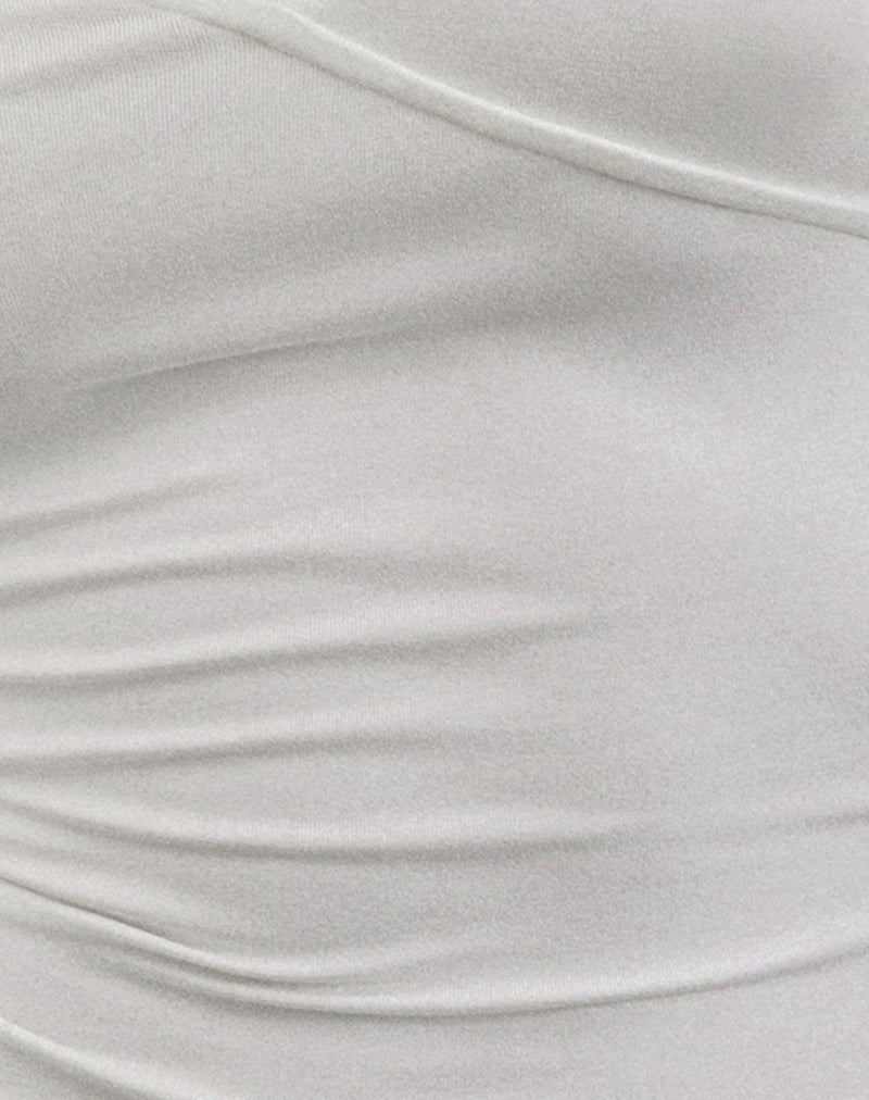 Dolores Wrap Top in Rayon Jersey Ivory