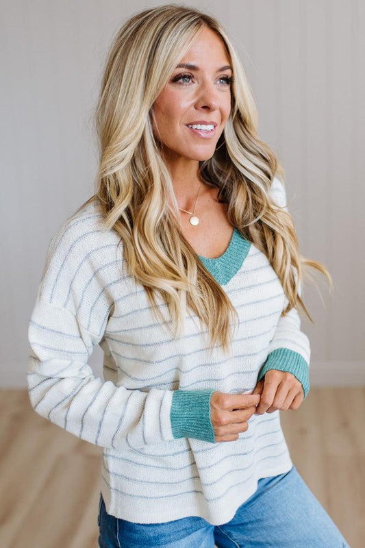 Darcy Striped Contrast Sweater