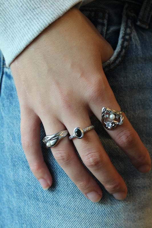 Theodora - Ring - Stainless Steel - Adjustable