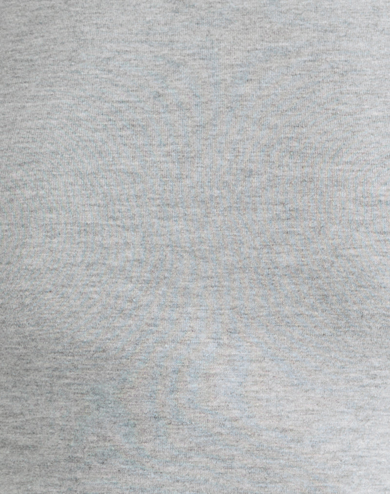 Ione Quarter Sleeve Top in Grey Marl