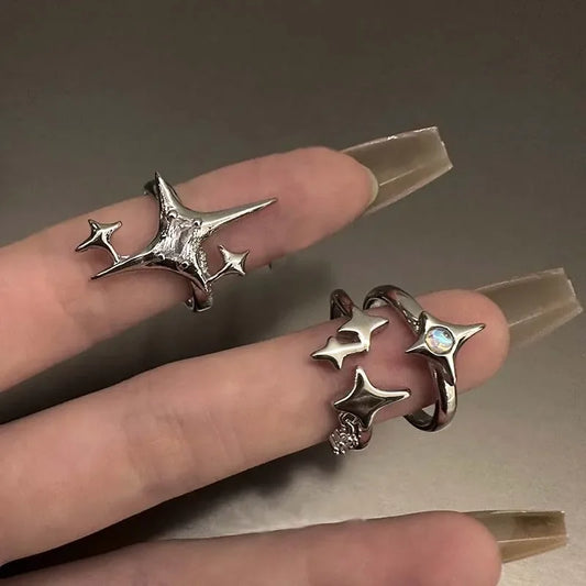 Irregular Cross Star Gothic Ring