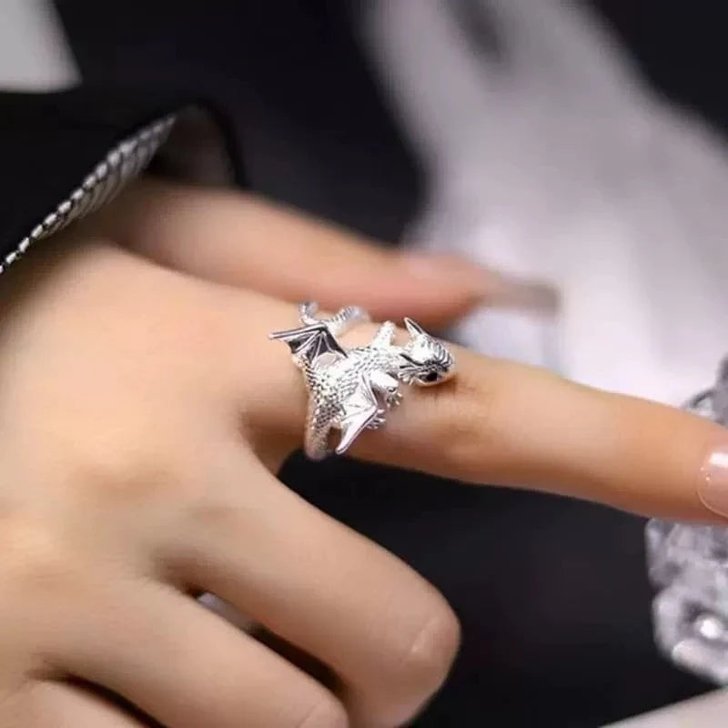 Blue Dragon Gothic Ring