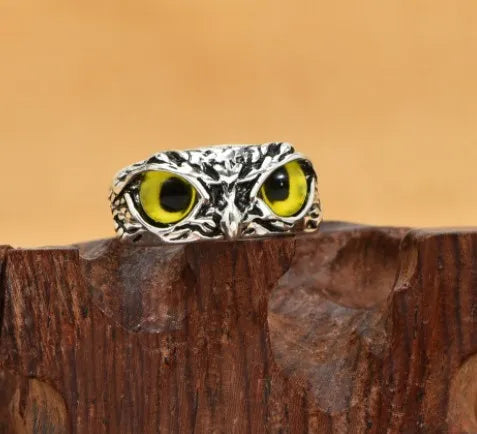 Vintage Owl Animal Gothic Ring