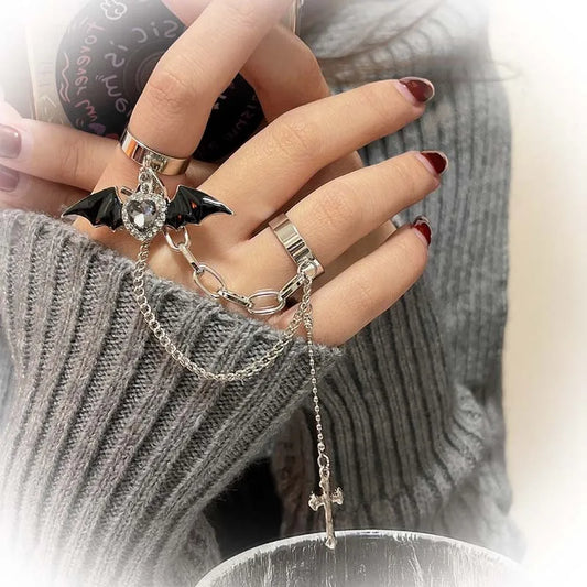 Vintage Cross Star Gothic Ring