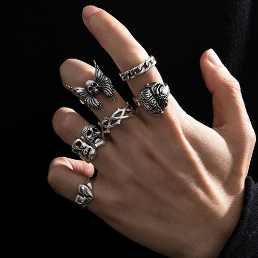 Y2K Punk Hip Hop Gothic Spider Ring