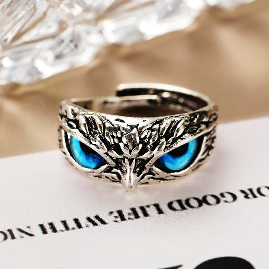 Vintage Owl Animal Gothic Ring