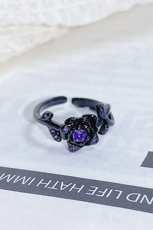 Retro Floral & Plant Stack Ring