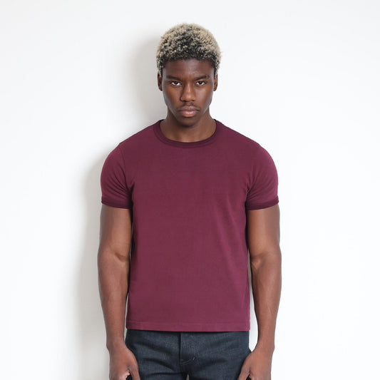 Diego Muscle Tee | Heavyweight | 13.5oz | Ringer - Tonal Vintage Burgundy