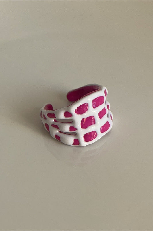 Enamel Oil Macaron Open Metal Ring