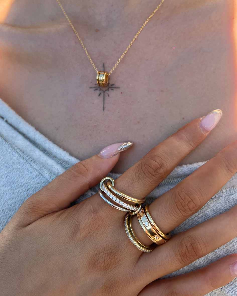 Solene Worry Ring Set - 18K Gold Vermeil