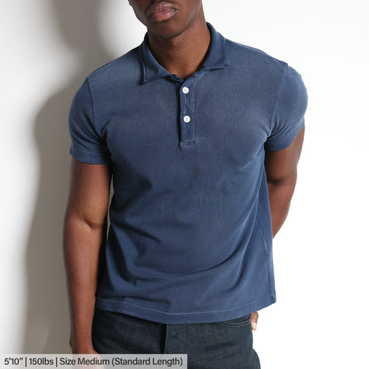 Los Feliz Crop Muscle Polo | Heavyknit | Sun-Faded - Vintage Navy | Sun-Faded