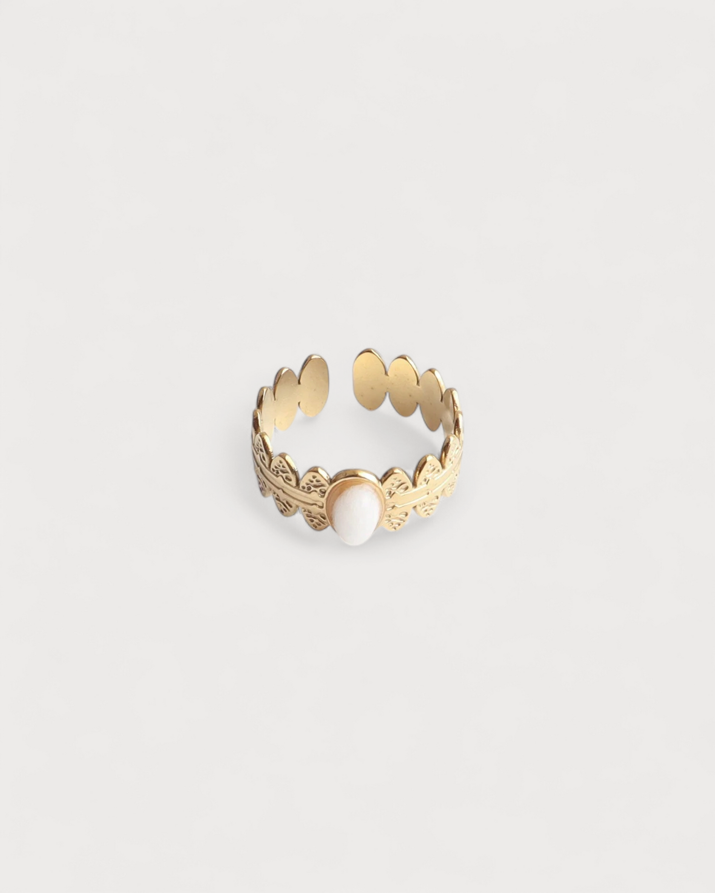 Didi - Ring - Natural Stone - Stainless steel - Adjustable