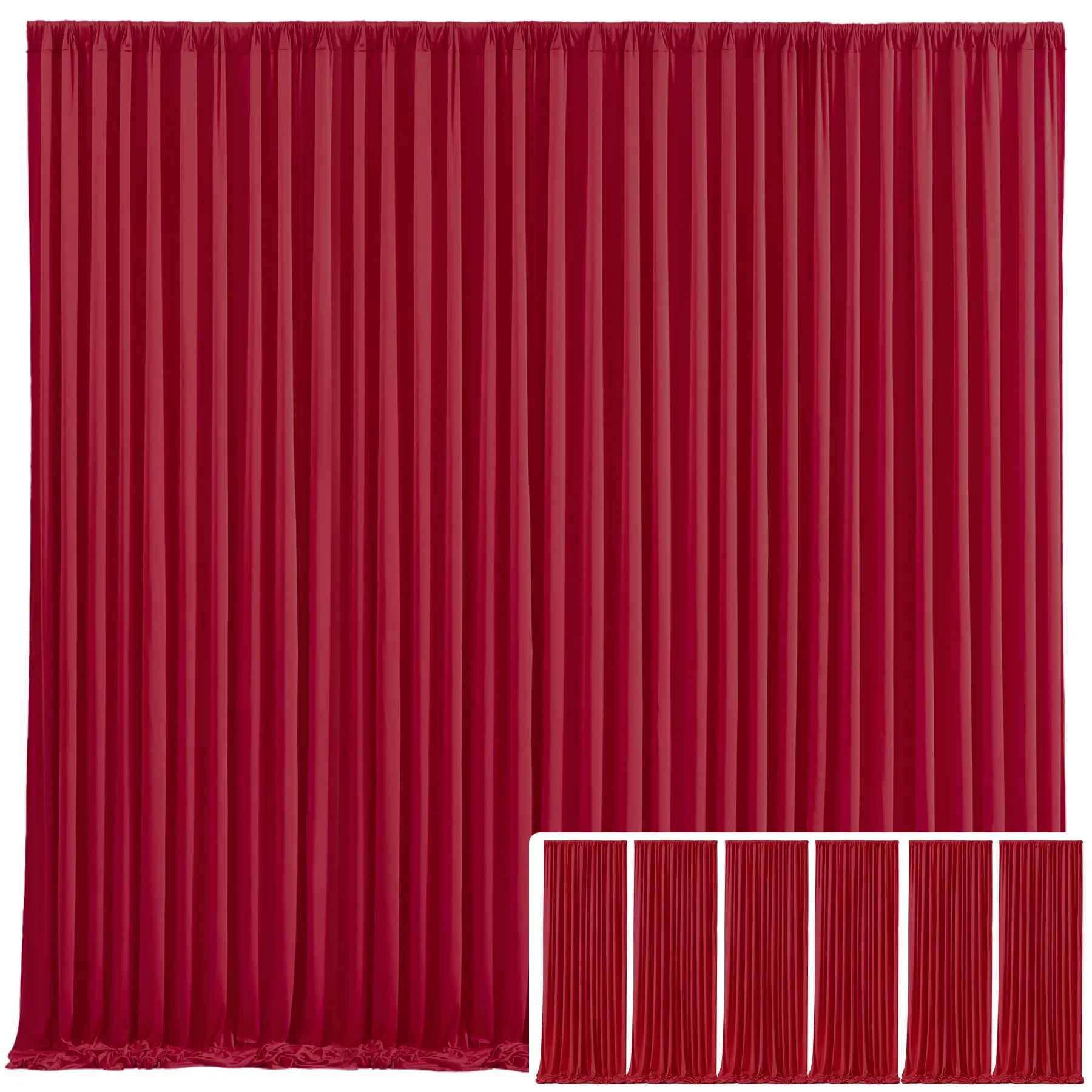 ✨ Elegant Backdrop Curtains – Soft Polyester Drapes for Wedding, Party & Home Decoration (Easy Setup & Reusable)