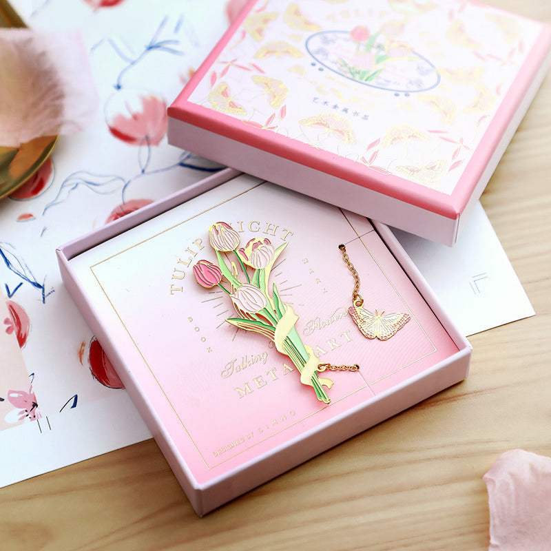 ✨Delicate Gift--🌷Metal Flower Bookmarks For Book Lovers