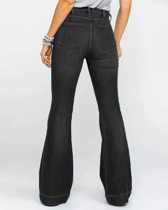 90s Vintage Classic Flare Hem High Waist Jeans