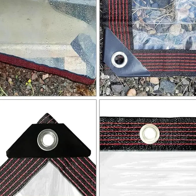 2026 Summer Hot Sale 49% OFF- Clear Waterproof PVC Tarp – Heavy-Duty All-Weather Protection Cover🌧️