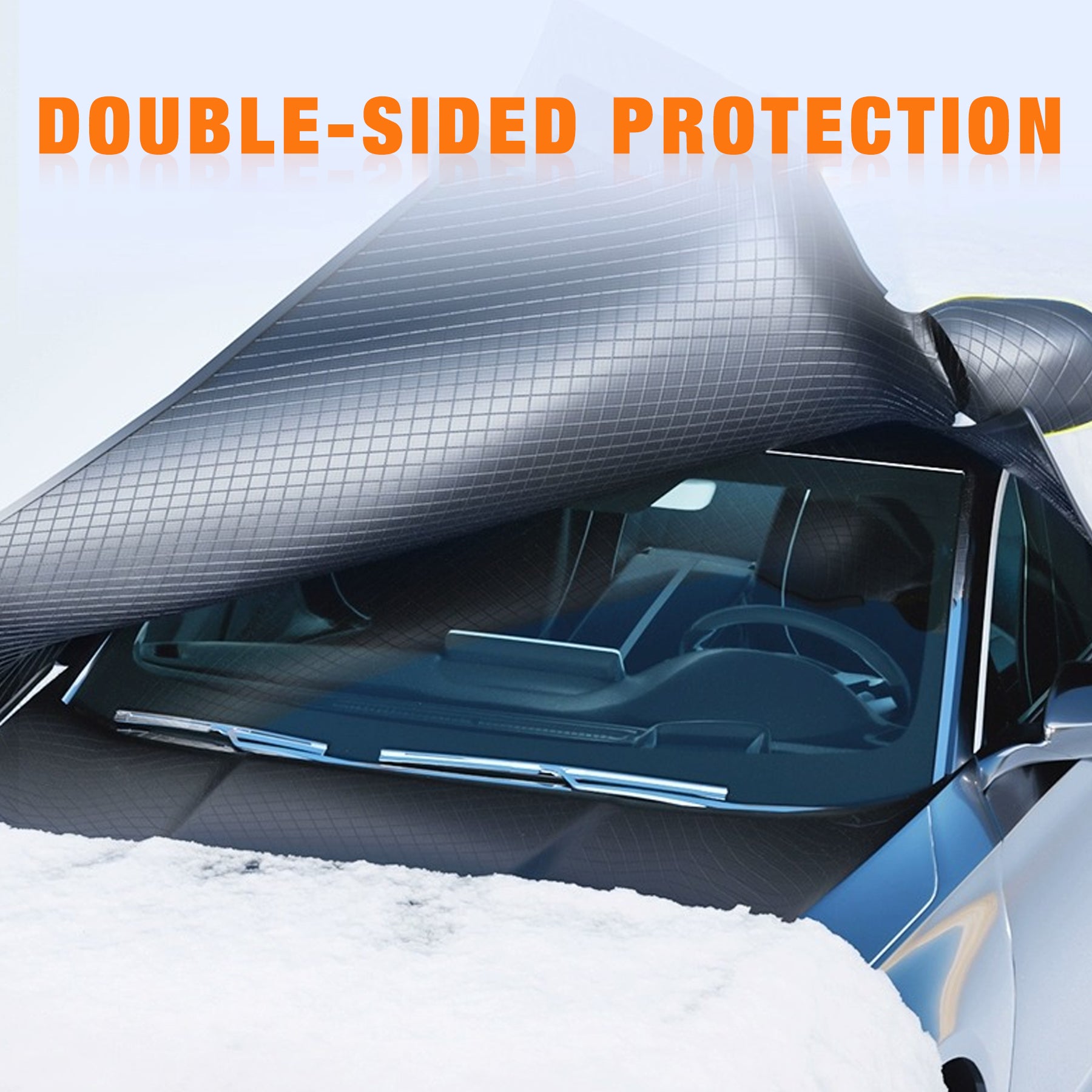 Windshield Snow Cover With Side Window and Mirror Protector, Car Windshield Cover for Ice and Snow Suitable for Most Vehicle Car SUV etc.