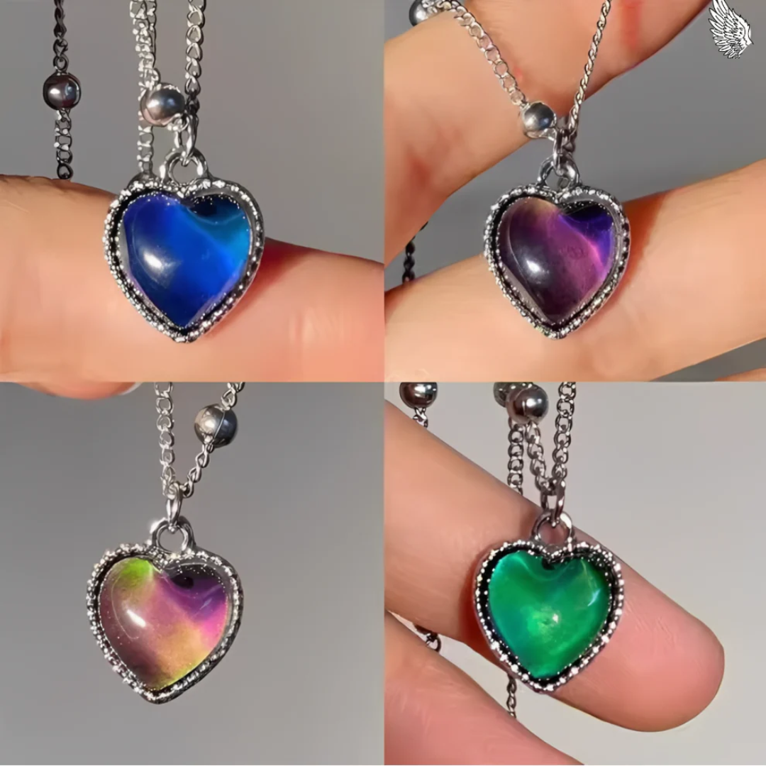 Color-Changing Heart Necklace — Aura