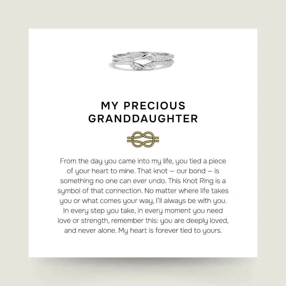 To My Granddaughter - Love Knot Ring