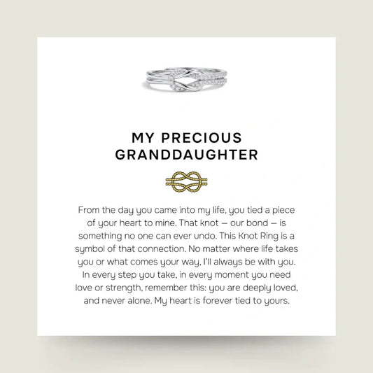 To My Granddaughter - Love Knot Ring