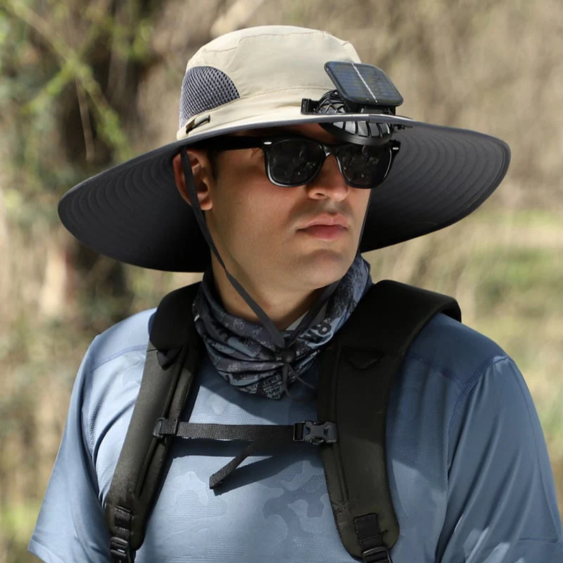 🔥Summer Hot Sale 49% OFF⚡2026 New Ultralight Solar Fan Sun Hat🎁Lighter Than a Baseball!⚾(Only 11oz)