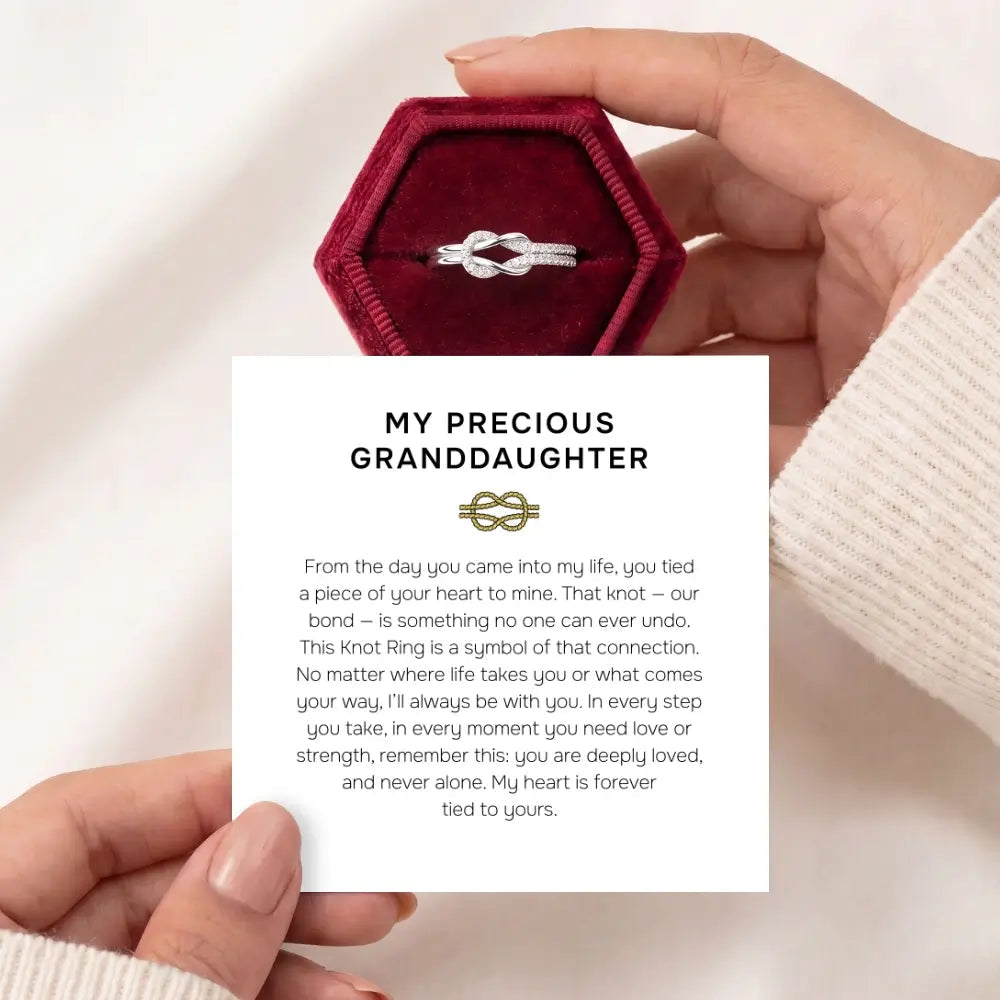 To My Granddaughter - Love Knot Ring