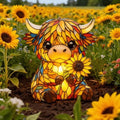 🌻Mother's Day Sale 49% OFF- 🐮Creative Highland Cow  Sunflower LED Night Light