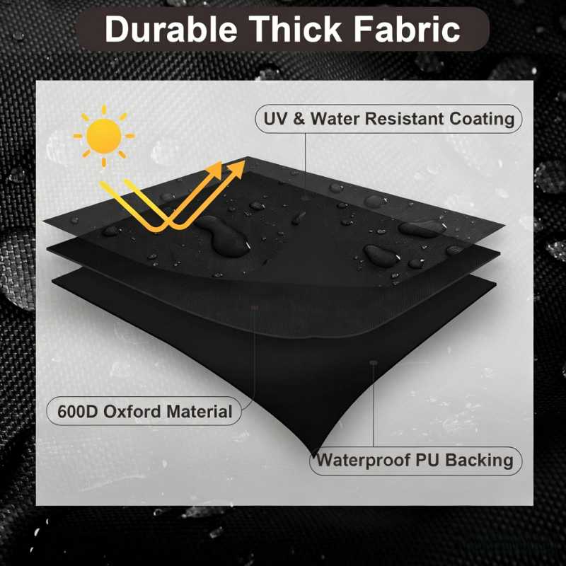 🏡 Heavy-Duty Patio Furniture Cover – Waterproof UV & Wind Resistant Protection