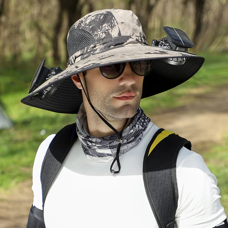 🔥Summer Hot Sale 49% OFF⚡2026 New Ultralight Solar Fan Sun Hat🎁Lighter Than a Baseball!⚾(Only 11oz)