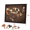 🇺🇸 Wooden USA Travel Map Puzzle🧩A Stylish Way to Track Your Journey & Memories