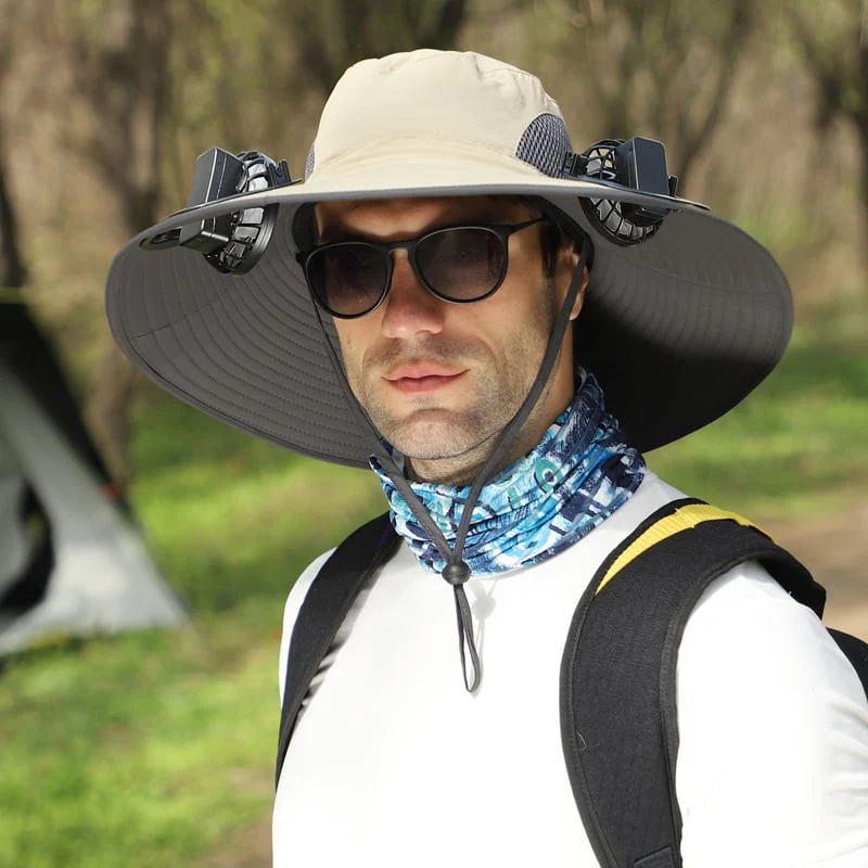 🔥Summer Hot Sale 49% OFF⚡2026 New Ultralight Solar Fan Sun Hat🎁Lighter Than a Baseball!⚾(Only 11oz)