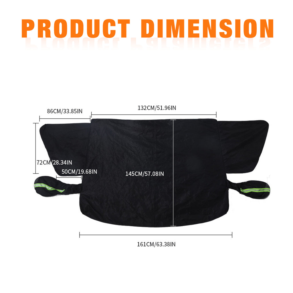 Windshield Snow Cover With Side Window and Mirror Protector, Car Windshield Cover for Ice and Snow Suitable for Most Vehicle Car SUV etc.
