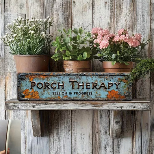🏡Summer Sale 50% OFF🔥Country-style "Porch Healing" Metal Sign