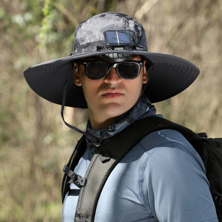 🔥Summer Hot Sale 49% OFF⚡2026 New Ultralight Solar Fan Sun Hat🎁Lighter Than a Baseball!⚾(Only 11oz)