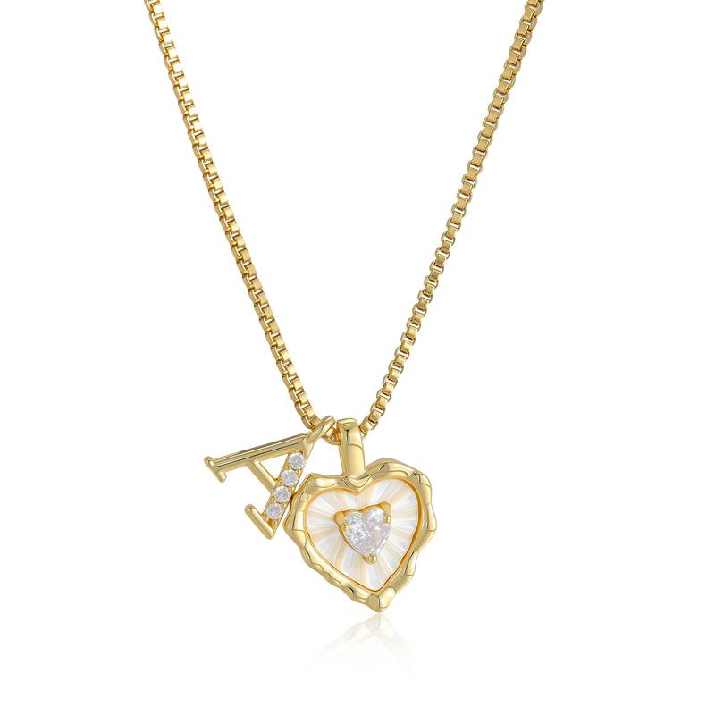 Personalized Initial Heart Necklace For Her