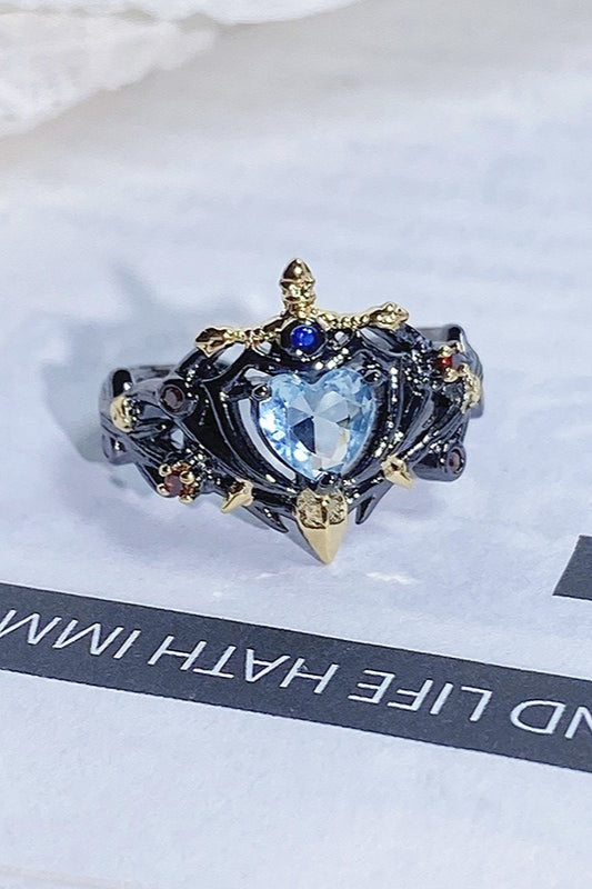 Retro Court Crown Stackable Ring