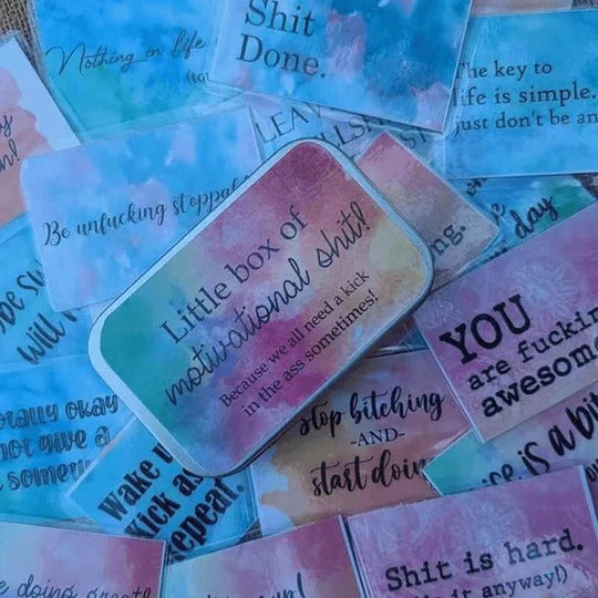 Funny Motivation Cards Gift ✡️(1 Set of 20 Sheets)