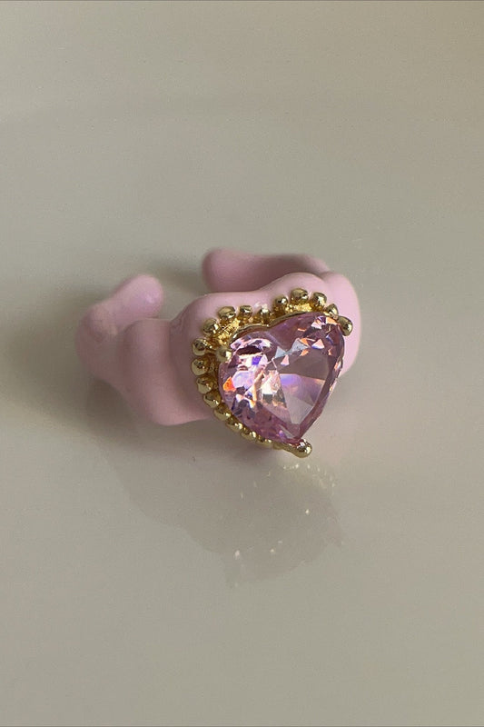 Enamel Oil Macaron Open Metal Ring