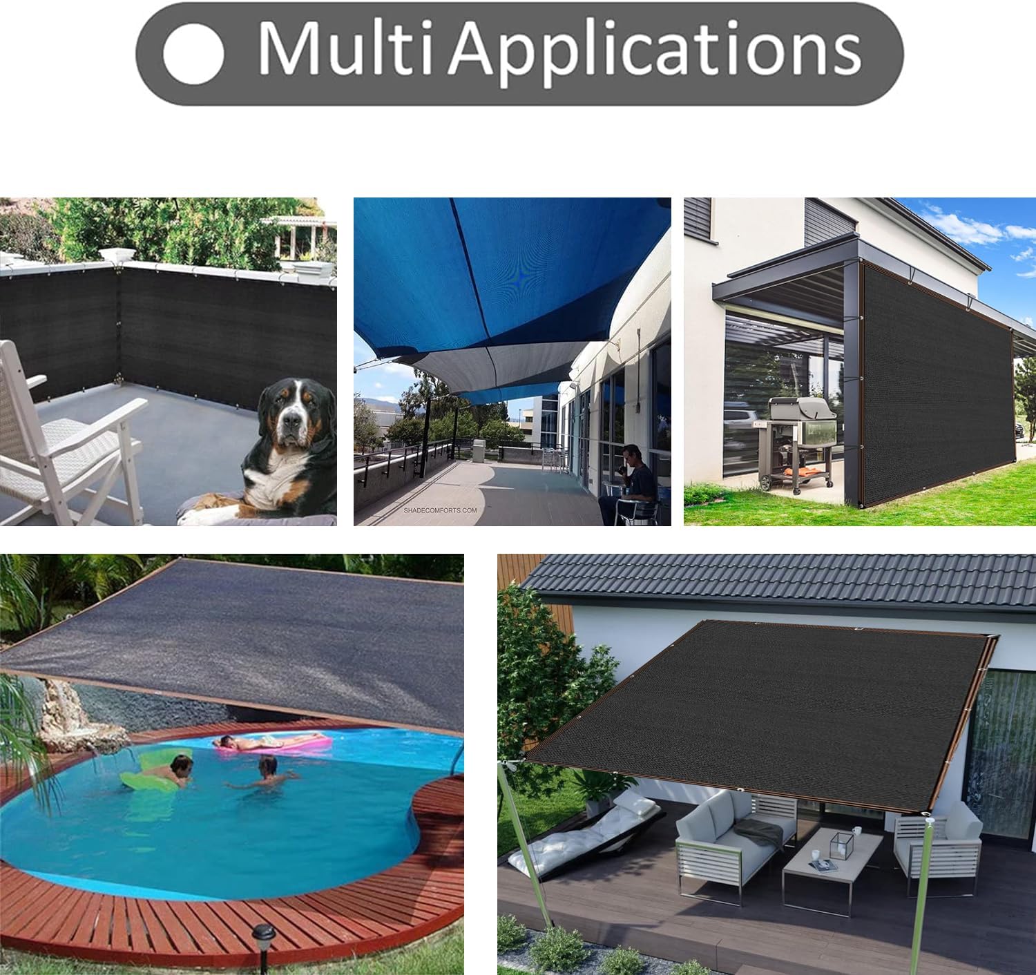Outdoor Shade Cloth for Patio, Garden & Pergola – Breathable Sun Shade Solution