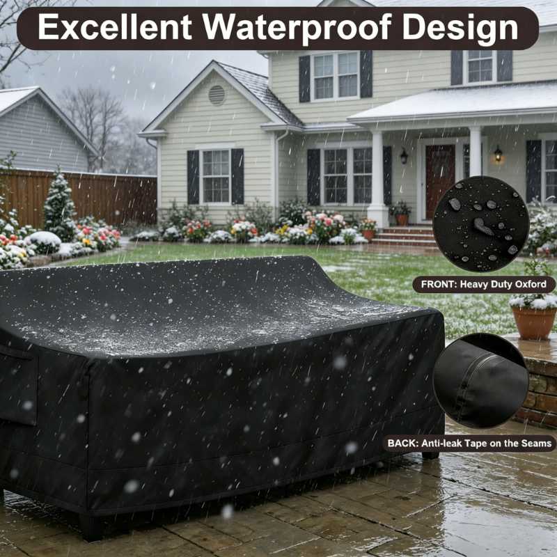 🏡 Heavy-Duty Patio Furniture Cover – Waterproof UV & Wind Resistant Protection