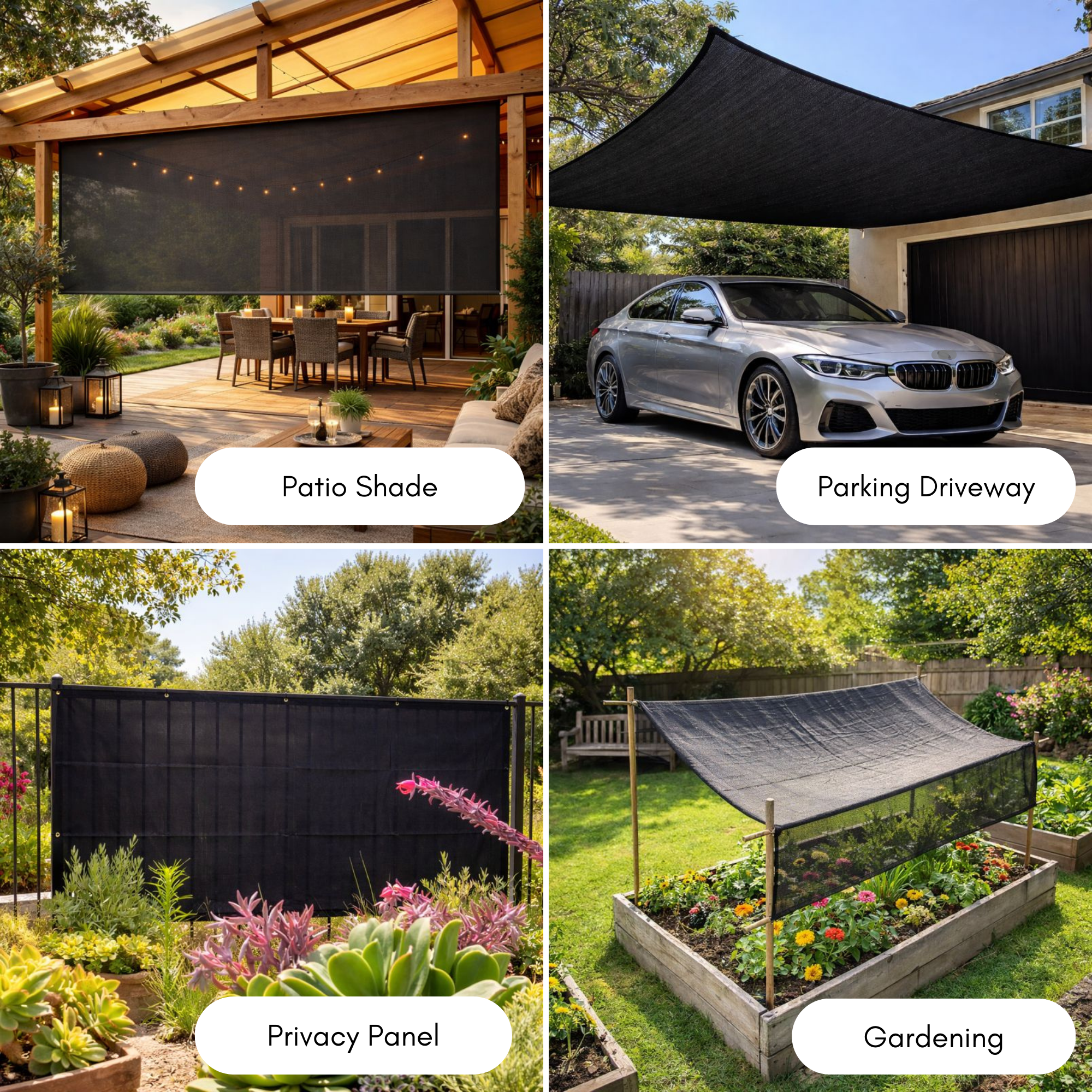 Stay Cool Anywhere 🌞 90% UV Block Shade Cloth – Heavy-Duty Mesh Sun Shade with Grommets for Patio, Garden, Camping & Pergola