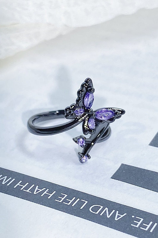 Retro Butterfly Stackable Ring