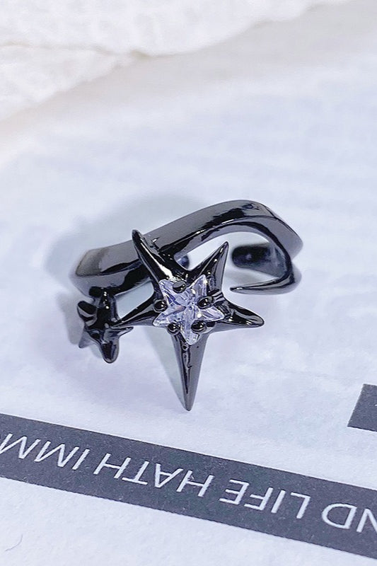 Retro Star & Moon Stackable Ring
