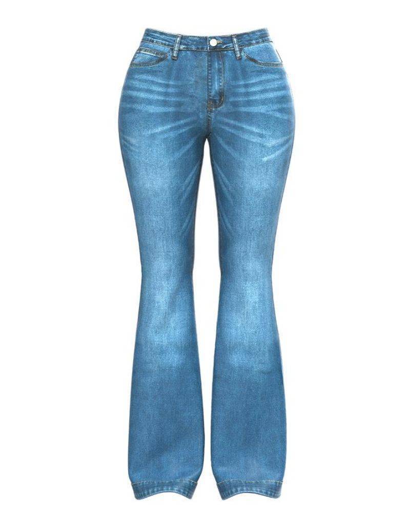 90s Vintage Classic Flare Hem High Waist Jeans