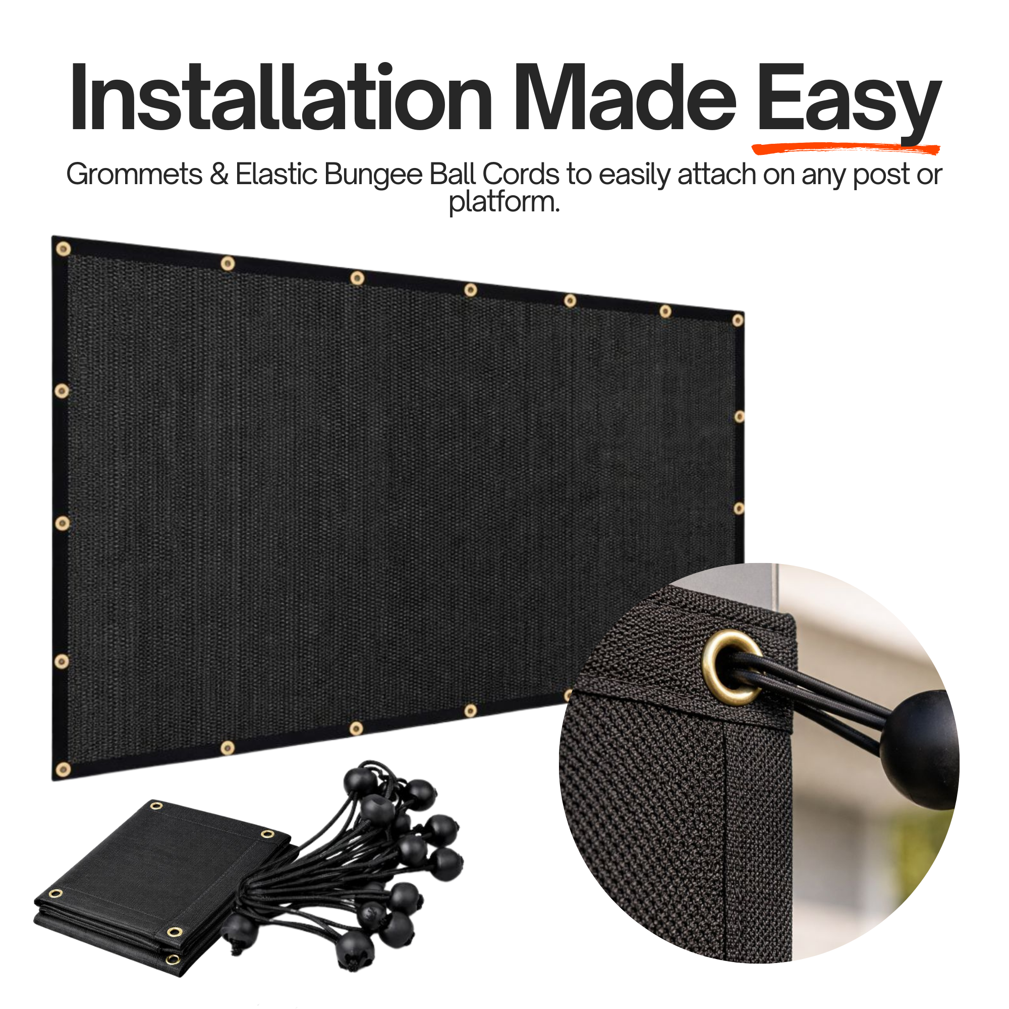 Stay Cool Anywhere 🌞 90% UV Block Shade Cloth – Heavy-Duty Mesh Sun Shade with Grommets for Patio, Garden, Camping & Pergola