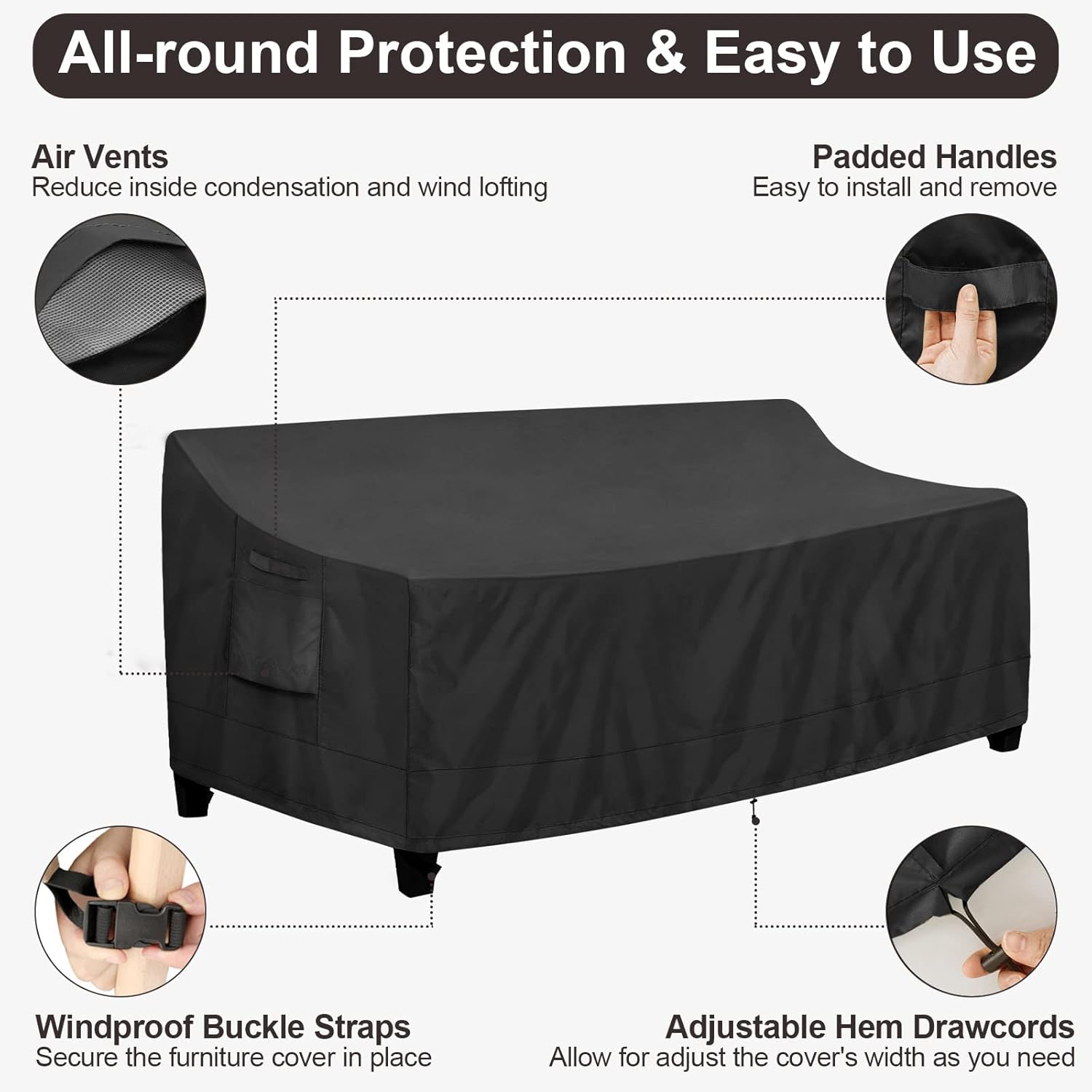 🏡 Heavy-Duty Patio Furniture Cover – Waterproof UV & Wind Resistant Protection