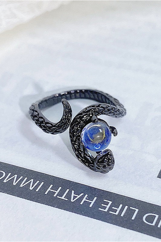 Vintage Gothic Serpent Bug Layered Ring