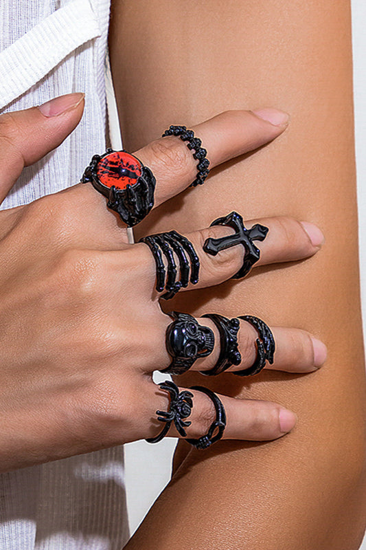 Gothic Hip Hop Stackable Multi Ring